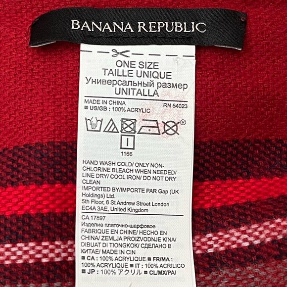 *NWOT* Banana Republic Plaid Scarf - Picture 3 of 3